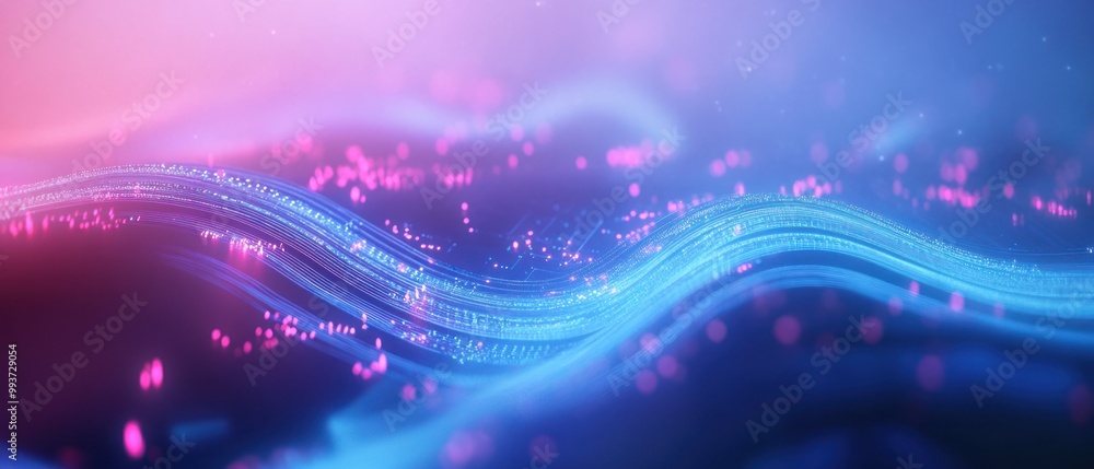 Abstract digital waves with glowing particles in vibrant colors. Abstract digital waves with glowing particles in vibrant colors.