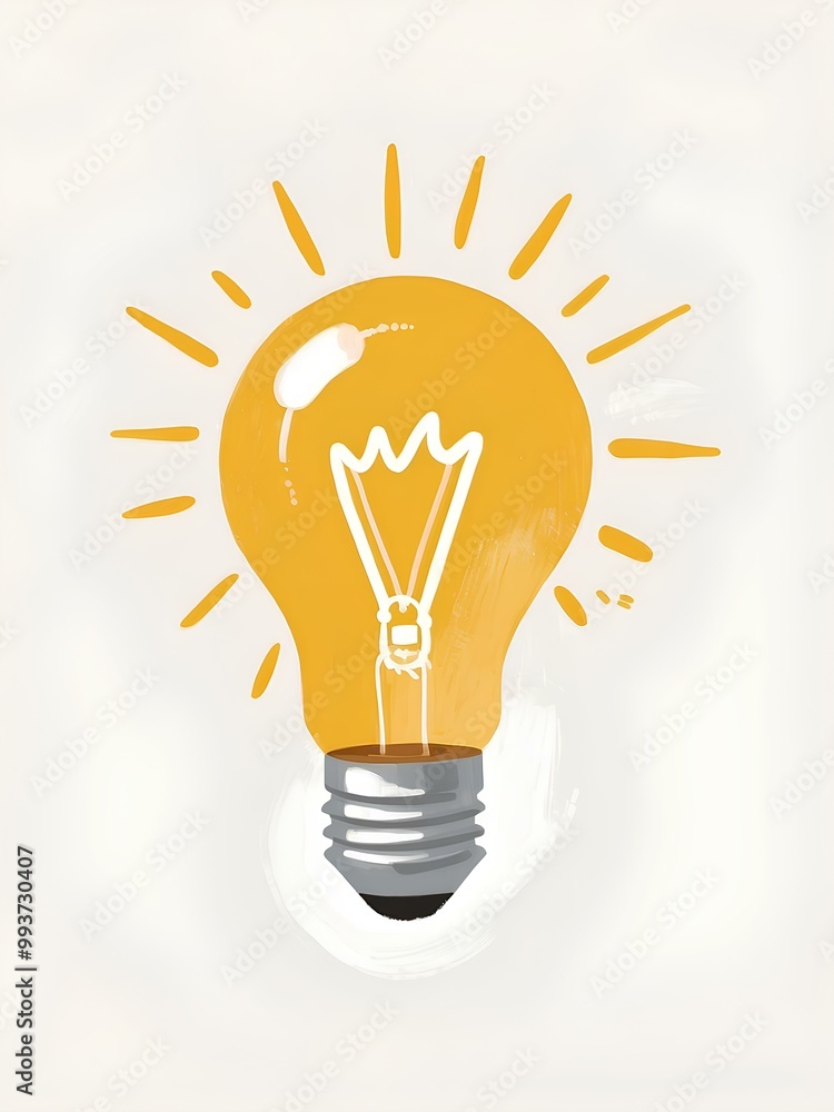 Yellow Light Bulb Icon, Modern Spark Idea Bulb, Vector, Digital Image, Bright Kawai Bulb Clipart, White background Yellow Light Bulb Icon, Modern Spark Idea Bulb, Vector, Digital Image, Bright Kawai Bulb Clipart, White background