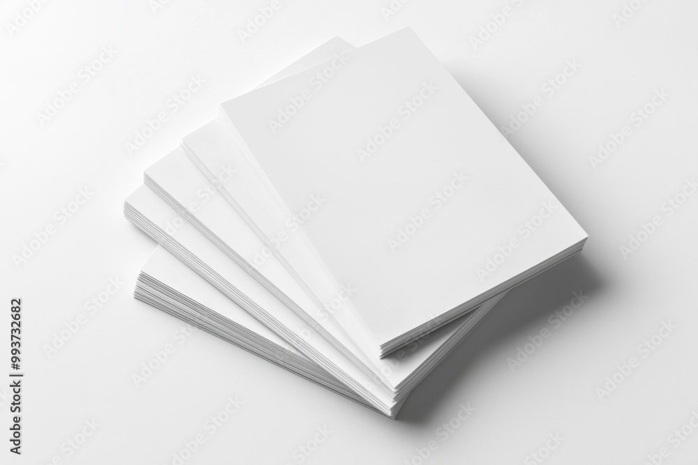 Blank A4 Stacked Paper Mockup isolated created with Generative AI Blank A4 Stacked Paper Mockup isolated created with Generative AI