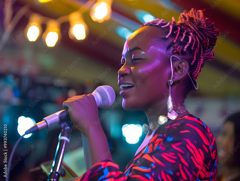 A motivational speaker engaging with the crowd to build enthusiasm and encourage participation in event. A motivational speaker engaging with the crowd to build enthusiasm and encourage participation in event.