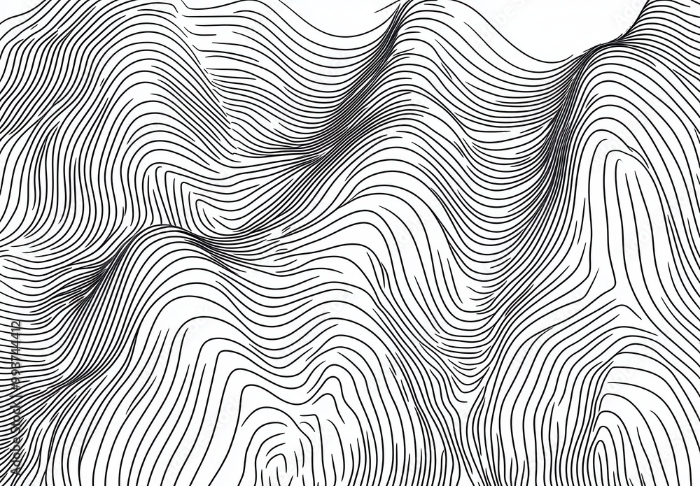 a wavy lines pattern background. Monochrome line art texture with a gray color.
a wavy lines pattern background. Monochrome line art texture with a gray color.