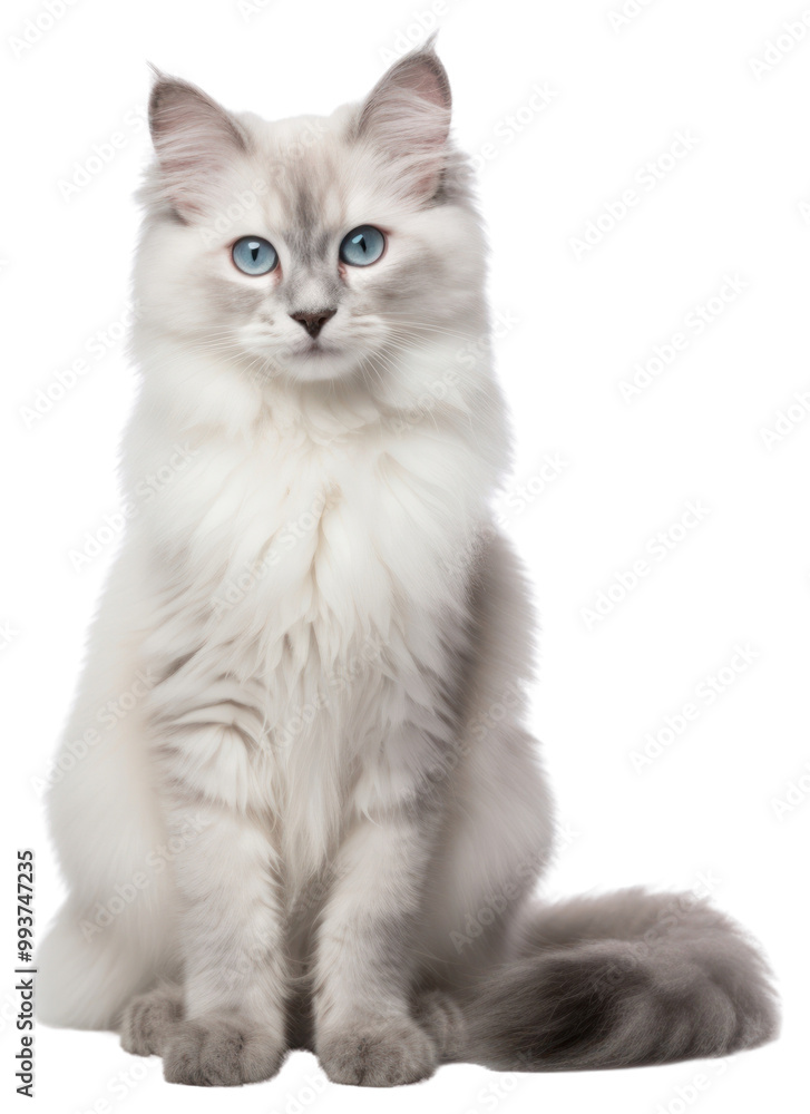 Obraz premium PNG Kitten mammal animal white.