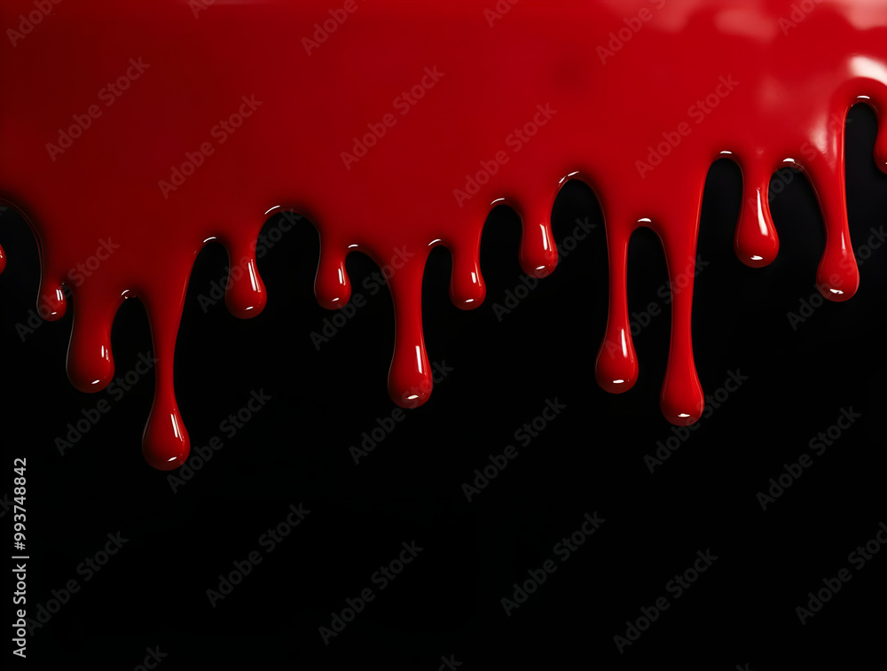 Red glossy paint on black background. Red glossy paint on black background.