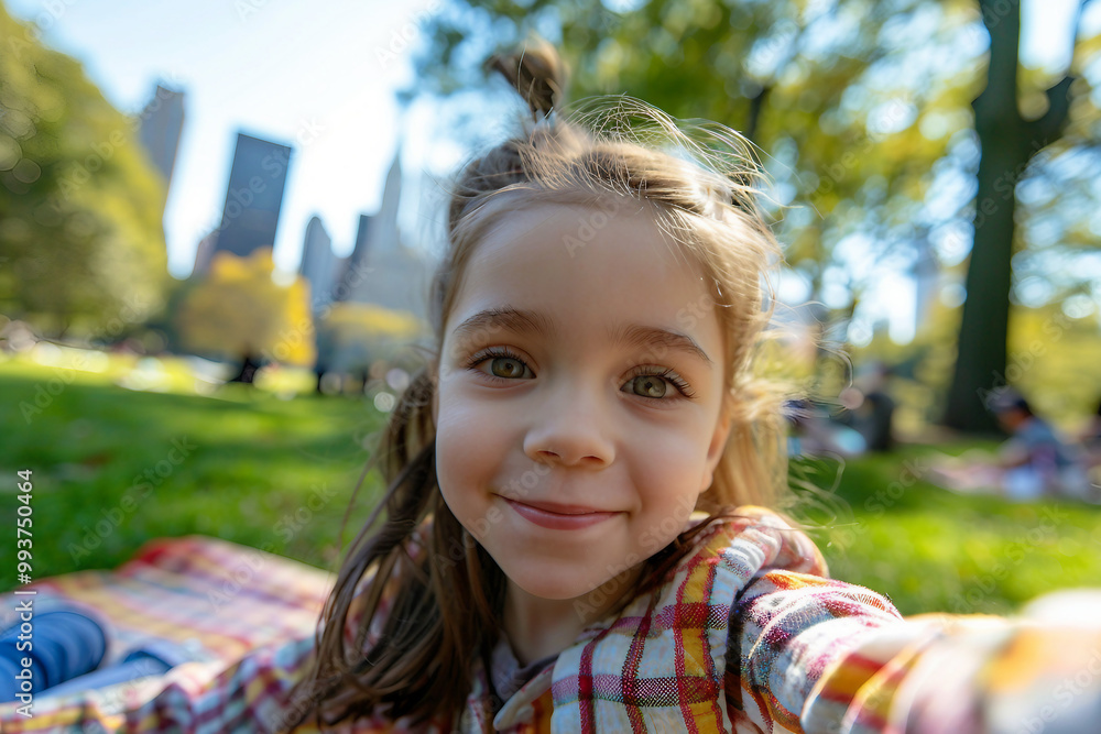 A family picnic in the park AI image A family picnic in the park AI image