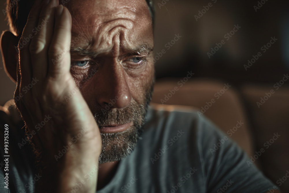 Generative AI creative illustration of desperate person with mental disorder health problems Generative AI creative illustration of desperate person with mental disorder health problems