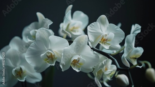 White Orchids in Close-Up