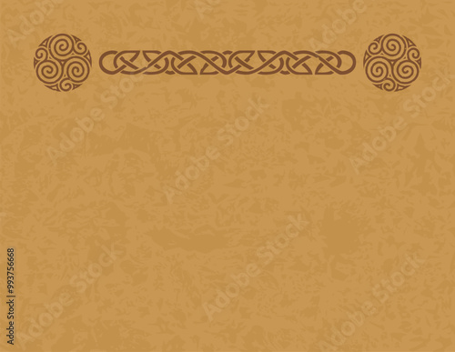 Medieval Parchment - Triskele Swirl Header