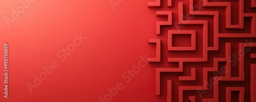 Creative business concept presented as a maze with different paths leading to success, strategy, problemsolving in business