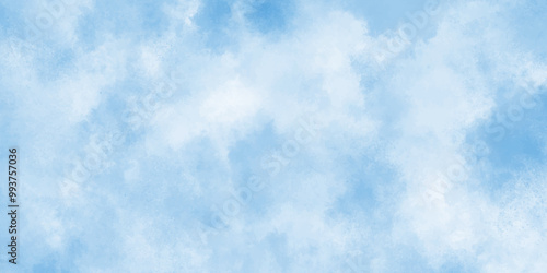  Abstract natural light Blue cloudy sky background. watercolor texture on white background. Blue powder explosion on white background. Hand paint splash stain backdrop banner.