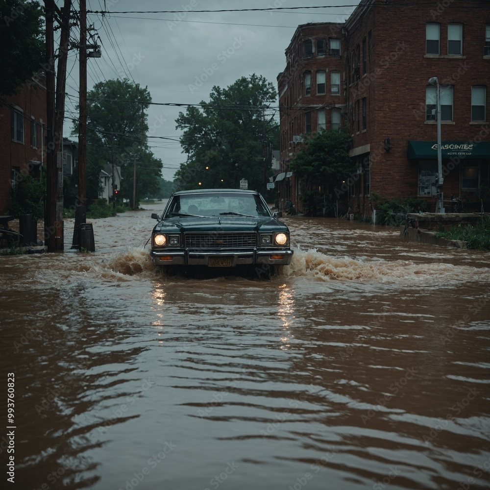 City overwhelmed by severe flooding after relentless rainstorm, creating significant infrastructure damage City overwhelmed by severe flooding after relentless rainstorm, creating significant infrastructure damage