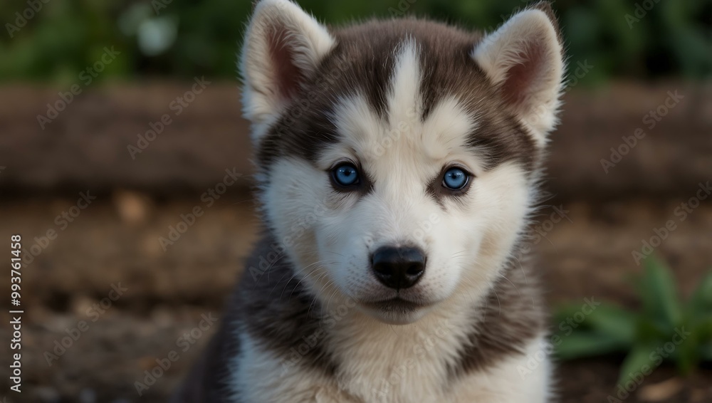 Adorable husky puppy. Adorable husky puppy.