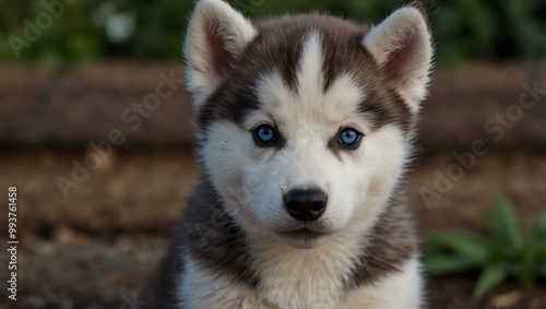 Adorable husky puppy.