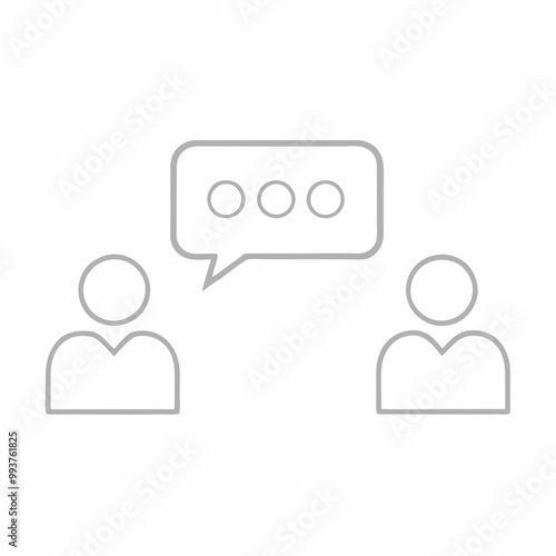 Conversation Flat Circle Icon stock illustration