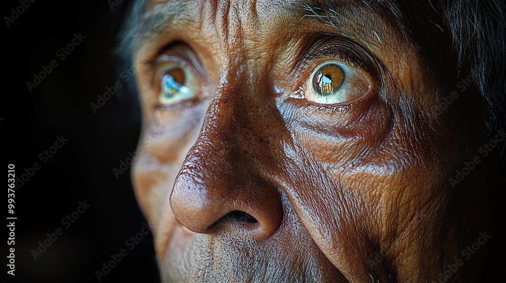 Close-up Portrait of an Elderly Man's Face Close-up Portrait of an Elderly Man's Face