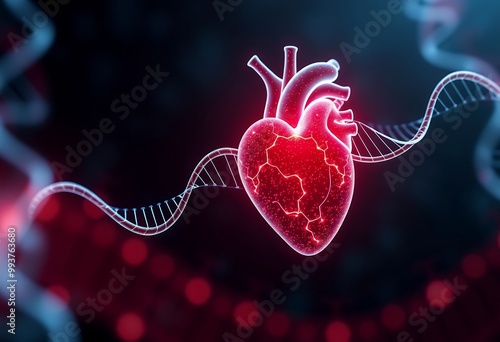 Human Heart and DNA Double Helix