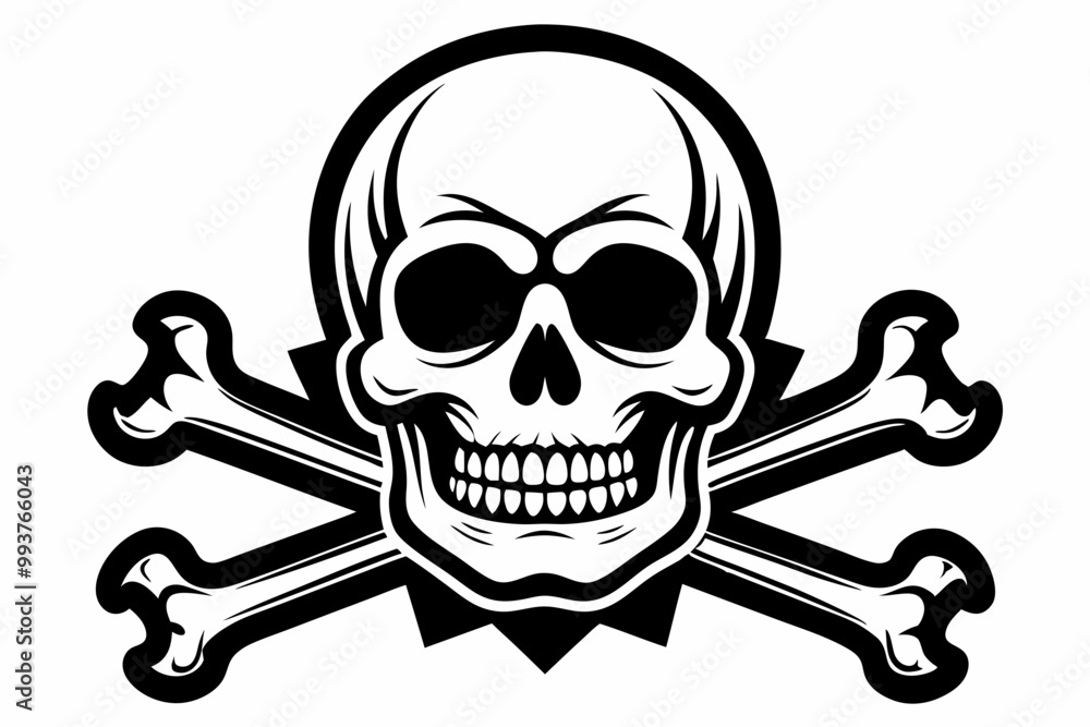 skull and crossbones on black skull and crossbones on black