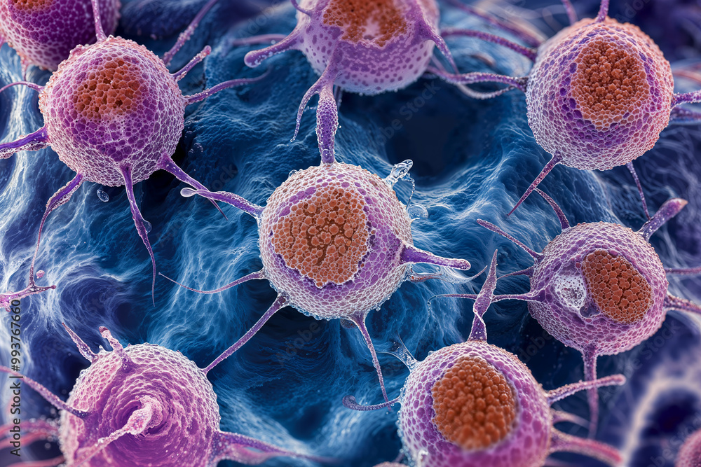 Predisposition Body Cancer cell. Oncology, research, structure. mutation, somatic cell of ...