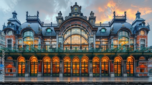 Central Station, a stunning example of architectural grandeur, features intricate design elements, soaring ceilings, and bustling platforms, showcasing railway heritage.