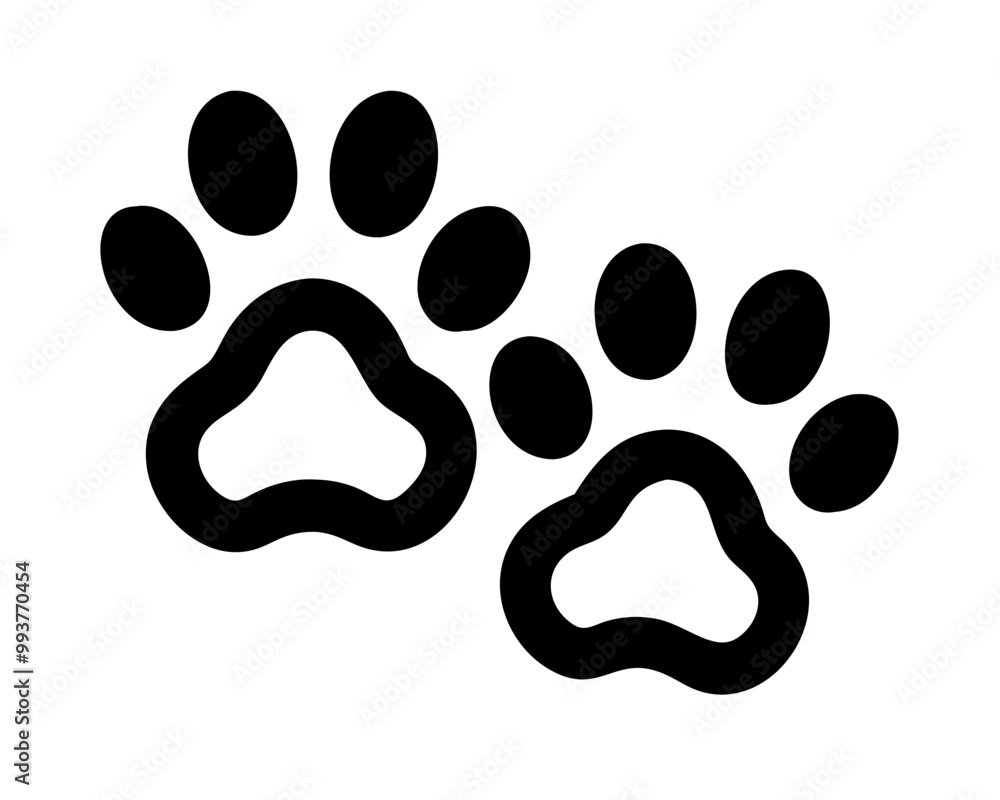 Pawprint Icon Design stock illustration Pawprint Icon Design stock illustration
