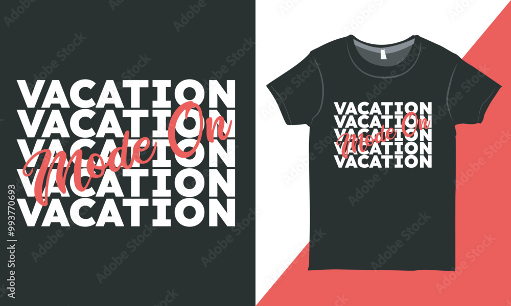 Fototapeta premium Vacation Streetwear T-shirt Design Template