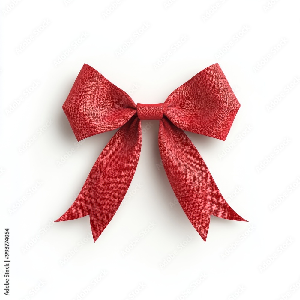 Naklejka premium Vibrant Festive Bow 3D Render for Holiday Promotions | Perfect Copy Space for Advertisements
