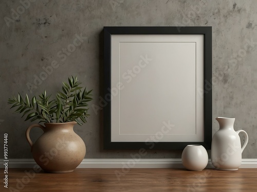 Another minimalist mockup frame in a cozy setting.