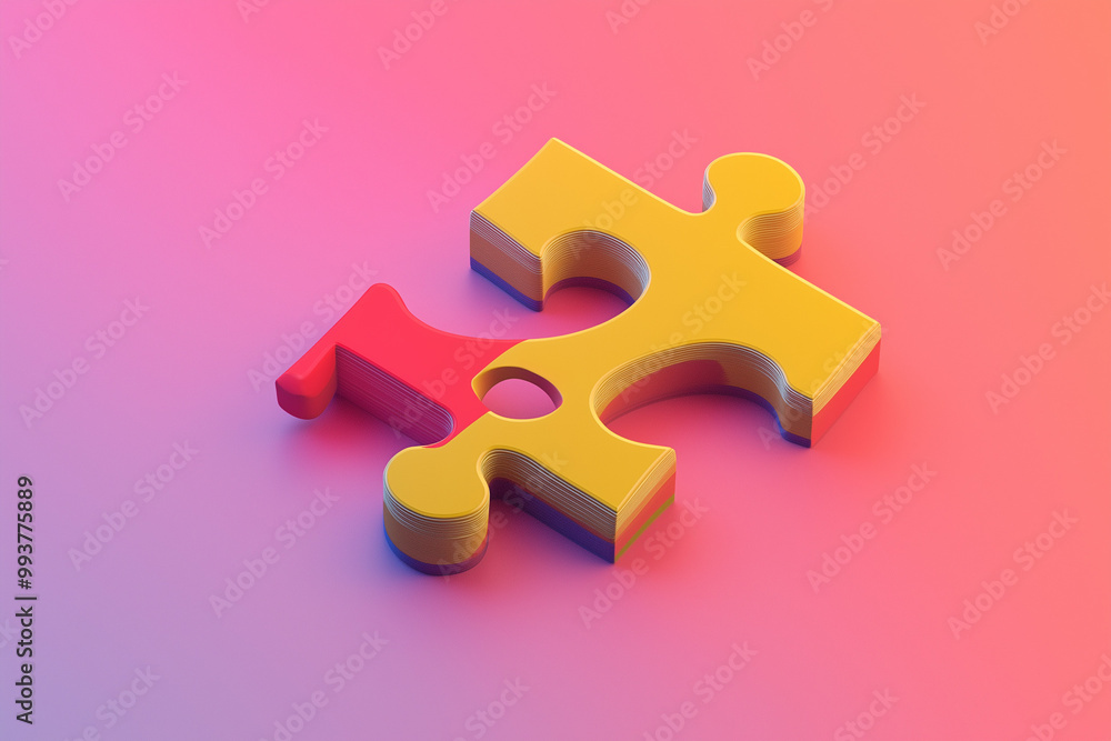 Obraz premium Colorful puzzle piece with question mark symbol