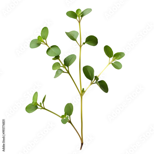 Purslane, Plant, Isolated on Transparent Background, Graphic Resource for Gourmet Advertising, Menu Design and Packaging