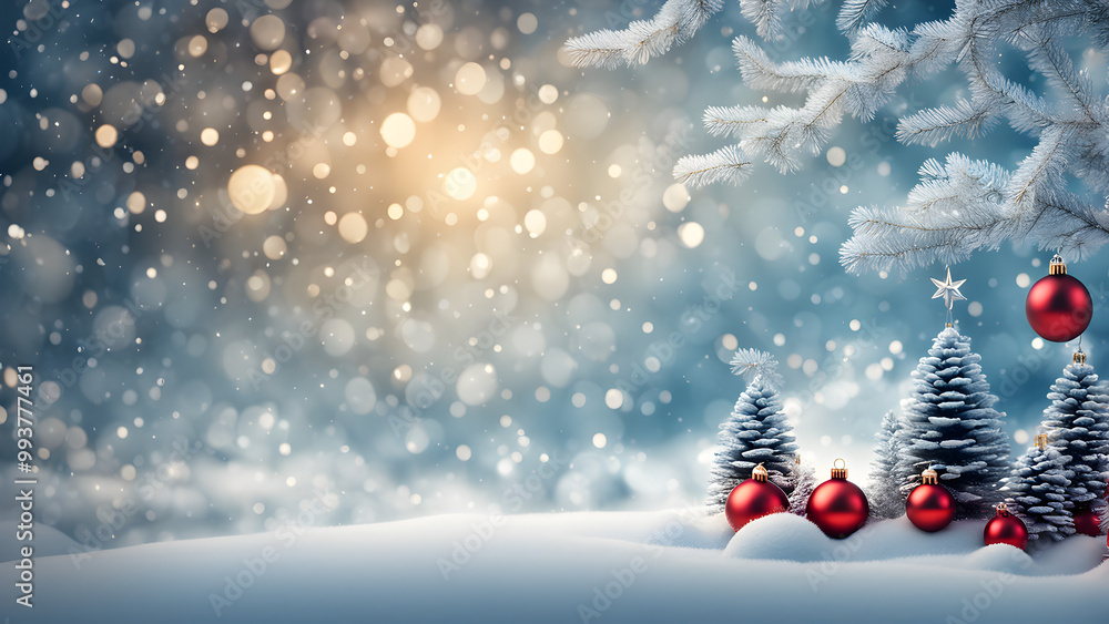 3D Christmas background image with abstract aesthetics.