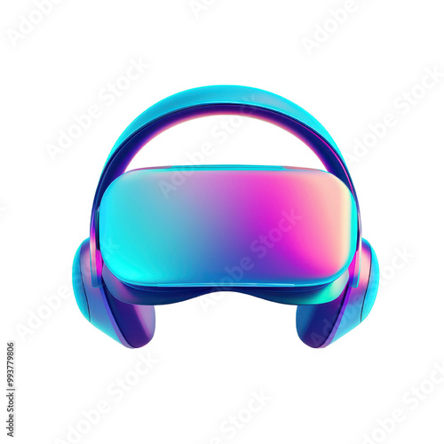 Wallpaper Mural Vibrant virtual reality headset with colorful design, ideal for gaming and immersive experiences, showcasing modern technology, transparent background. Torontodigital.ca