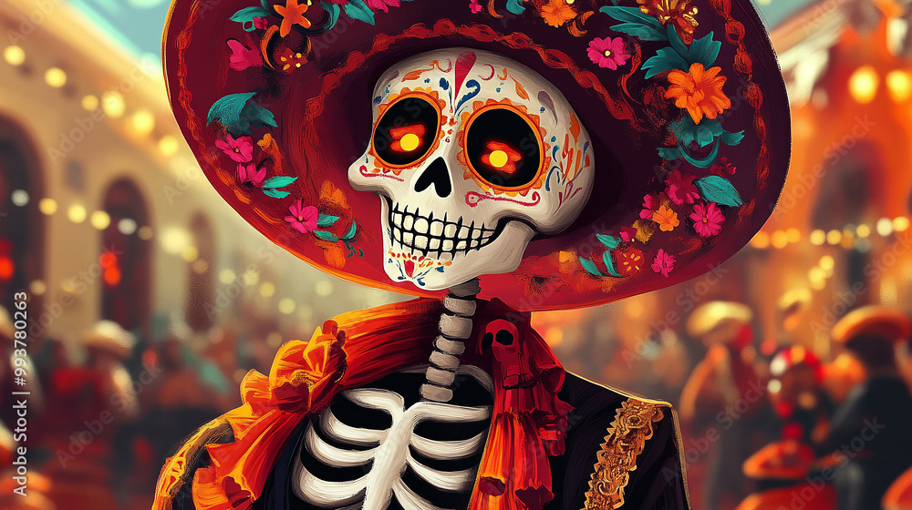 illustration for Mexican Day of the Dead illustration for Mexican Day of the Dead