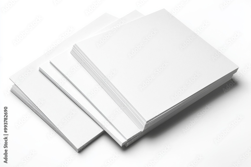 Blank A4 Stacked Paper Mockup isolated created with Generative AI Blank A4 Stacked Paper Mockup isolated created with Generative AI