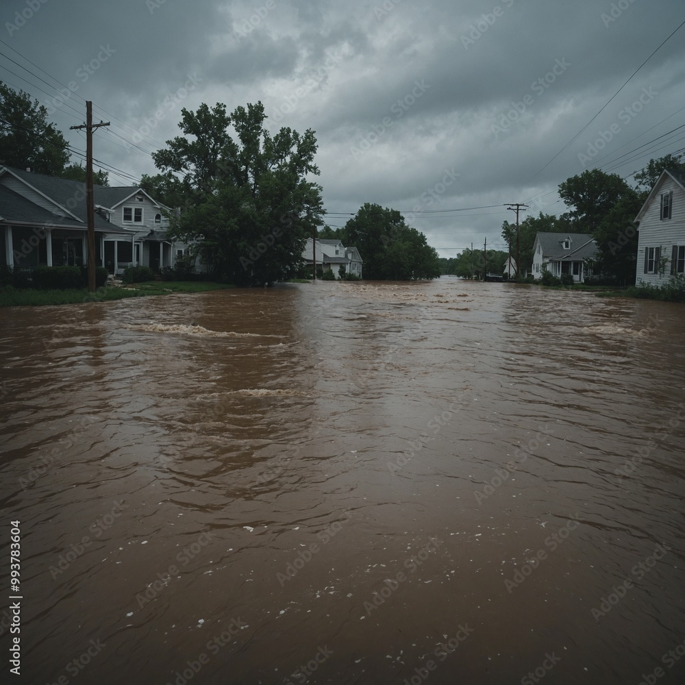 Floodwaters rise dramatically in city streets causing major damage and disruption Floodwaters rise dramatically in city streets causing major damage and disruption