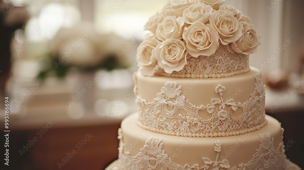 Elegant Wedding Cake. Elegant Wedding Cake.
