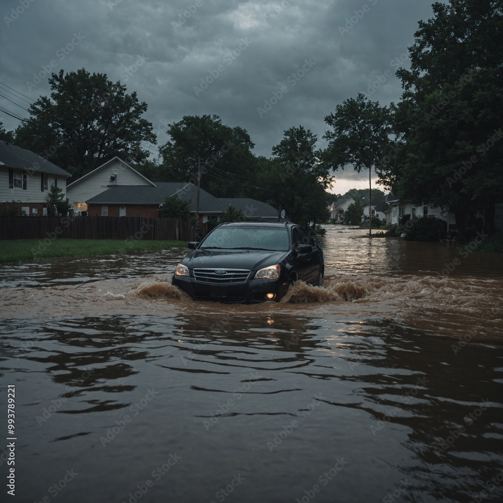 Floodwaters surge across downtown area after heavy rainstorm, leading to significant property loss Floodwaters surge across downtown area after heavy rainstorm, leading to significant property loss