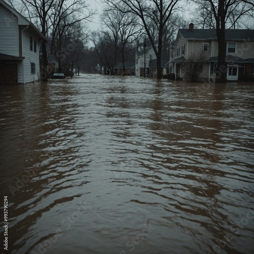 Floodwaters transform city streets into rivers causing widespread damage and disruption