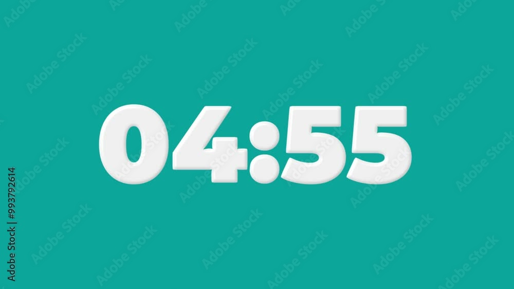 5 Minute Digital Negative Countdown. Five Minute Digital Timer. 5 Minute Digital Negative Countdown. Five Minute Digital Timer.