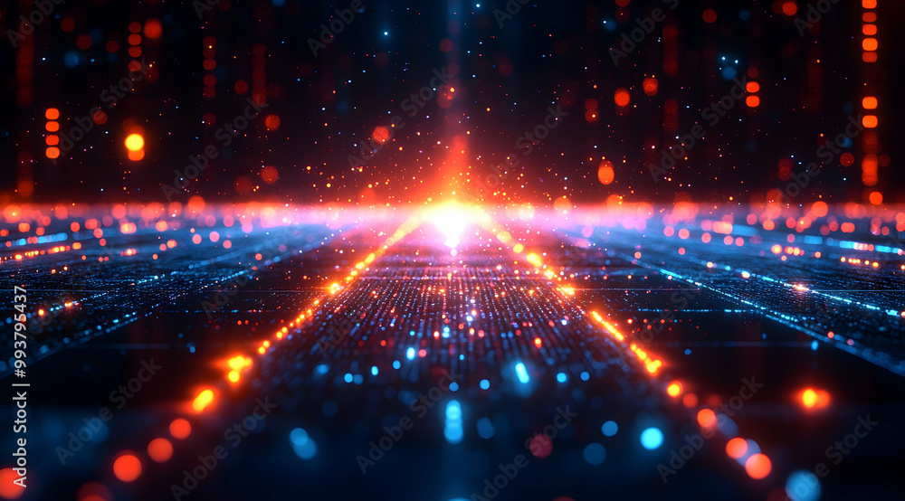 Abstract 3D Background with Red and Blue Lights Abstract 3D Background with Red and Blue Lights