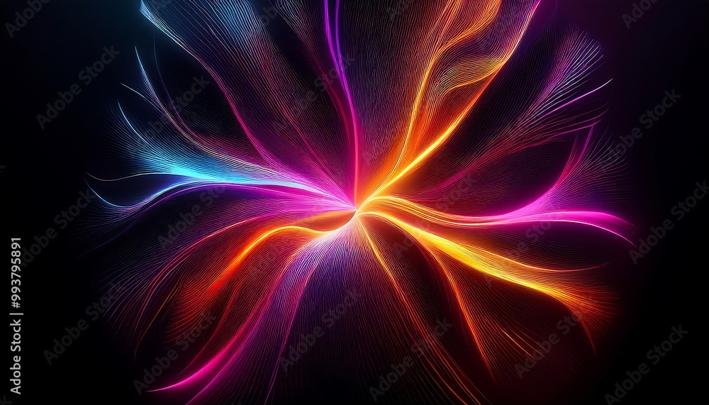 Dynamic Color Pulses in Abstract Shapes on a Black Background, Featuring Vibrant Hues of Purple, Pink, Magenta, and Orange, Creating a Striking Visual Experience Ideal for Modern Art and Graphic Desig Dynamic Color Pulses in Abstract Shapes on a Black Background, Featuring Vibrant Hues of Purple, Pink, Magenta, and Orange, Creating a Striking Visual Experience Ideal for Modern Art and Graphic Desig