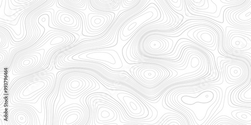 Abstract background wavy topographic line contour geography map. Seamless pattern and banner design. Modern and dynamic feel to topographic mapping vector illustration.