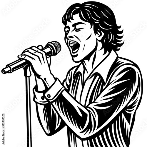 singer with microphone