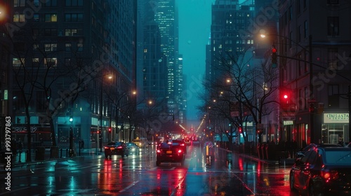 Rainy Night in the City