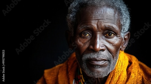 portrait of an elderly man from sudan capturing the wisdom and character in his features a warm expression reflects a life rich in stories and experiences emphasizing dignity and resilience