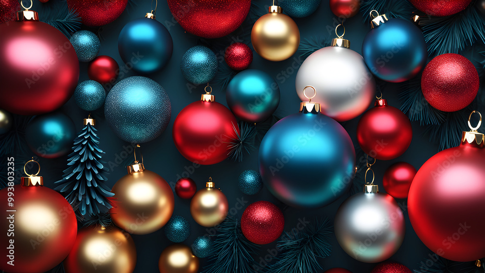 3D Christmas background image with abstract aesthetics. 3D Christmas background image with abstract aesthetics.