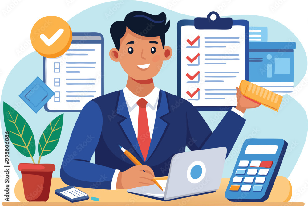 business person with calculator business person with calculator