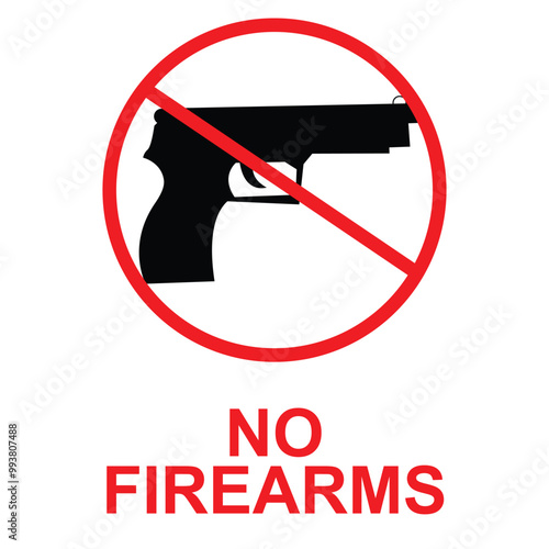 Royalty-Free No Firearms Symbol | Vector Image on VectorStock