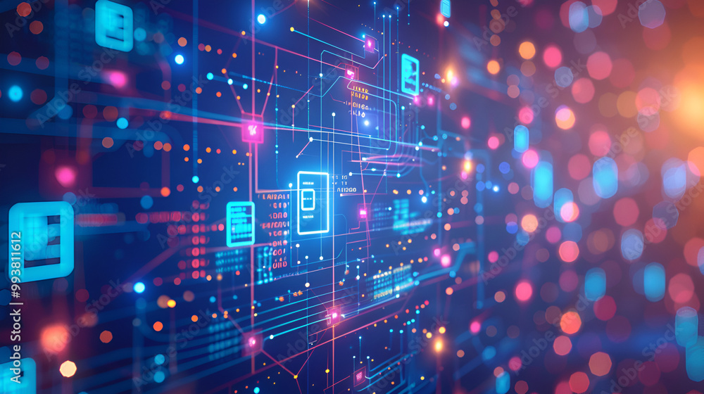 Obraz premium Internet of Things IoT global network technology