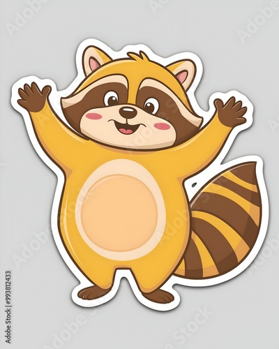 raccoon sticker photo