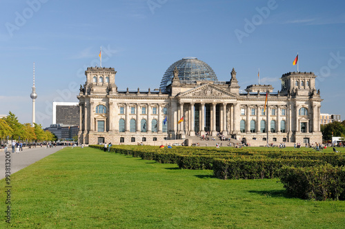 Deutscher Bundestag, Reichstag, Regierungsviertel, Berlin, Deutschland, Europa