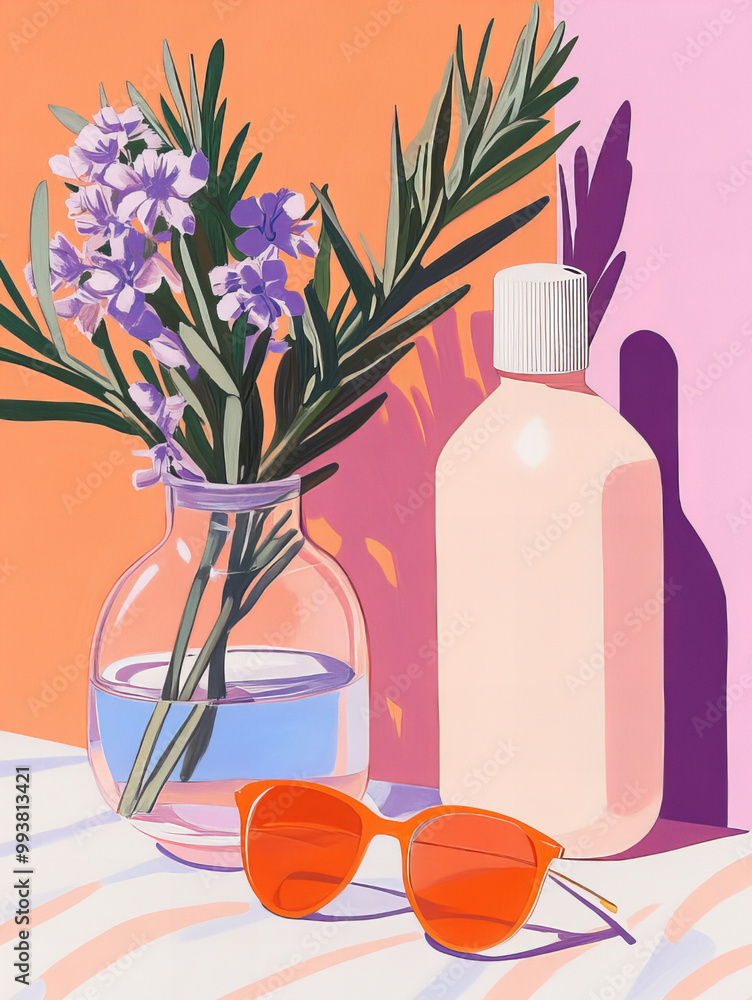 Still life, Citrus, Water, Healthy lifestyle, Bouquet of flowers in a vase Wall art, Acrylic poster, Esthetics, Delicate soft tones Still life, Citrus, Water, Healthy lifestyle, Bouquet of flowers in a vase Wall art, Acrylic poster, Esthetics, Delicate soft tones